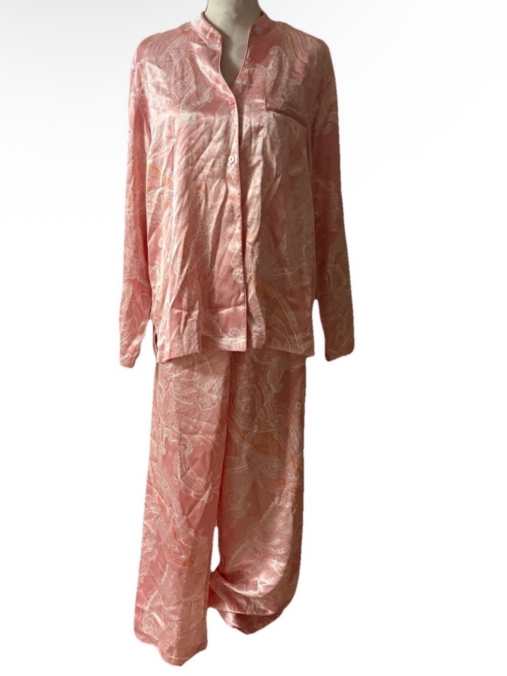 NWT Morgan Taylor 2-Piece Pajama Set Blush Paisley Bohemian Romance Sz XL
